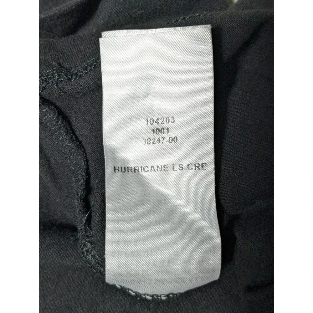 TRUE RELIGION‎ Hurricane Long Sleeve Black Graphic T-Shirt - Men Medium EUC